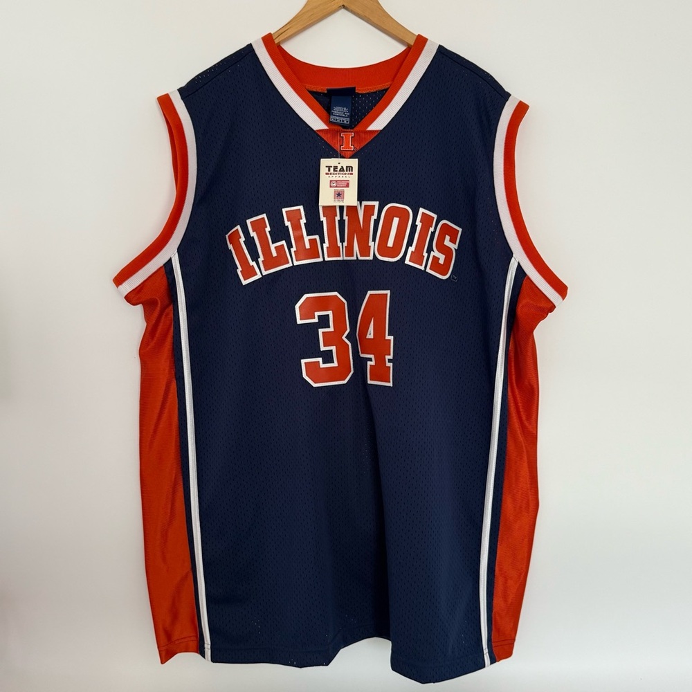 NWT VINTAGE ILLINOIS FIGHTING ILLINI CHAMPS TEAM EDITION JERSEY XL